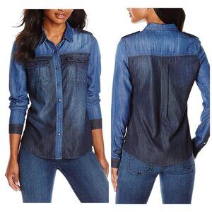 Kensie Jeans Utility Colorblocked shirt XS